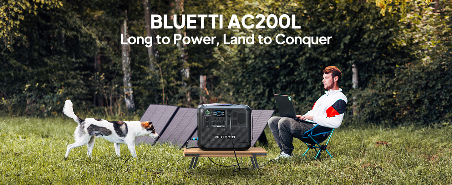 BLUETTI AC200L 2048Wh 2400W Portable Power Station Solar Generator High-Capacity