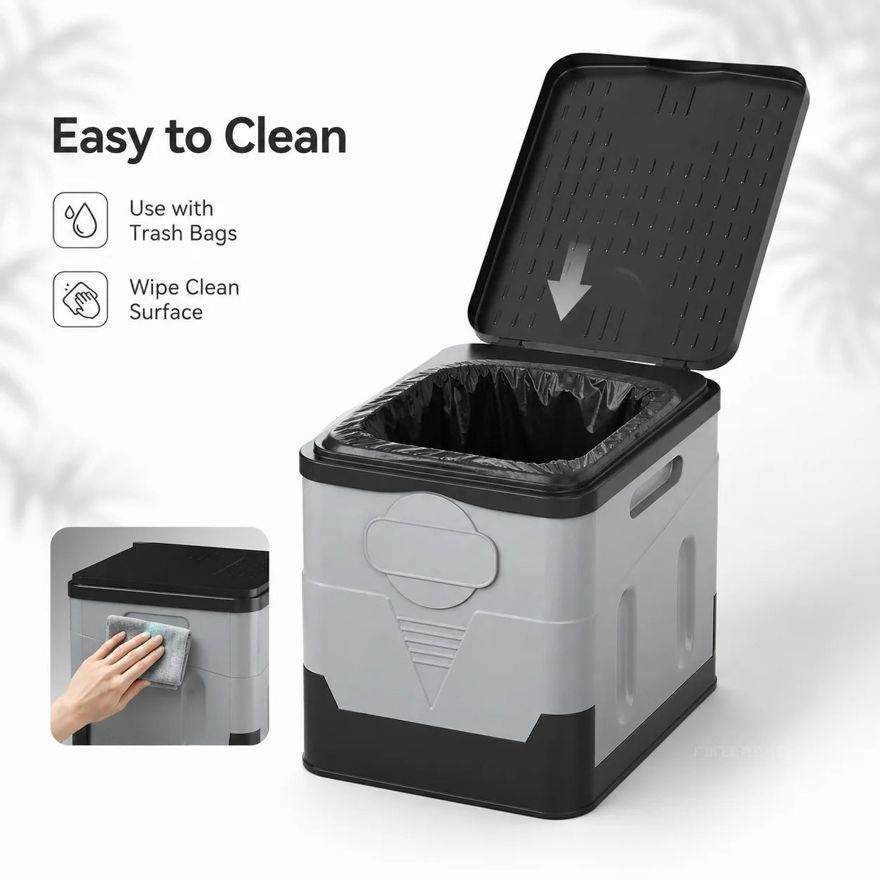 Portable Folding Car Travel Potty with Lid Compact
