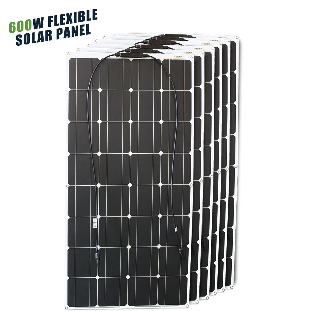 12V Flexible Waterproof Solar Panel 600W 100W 200W 300W 400W 500W