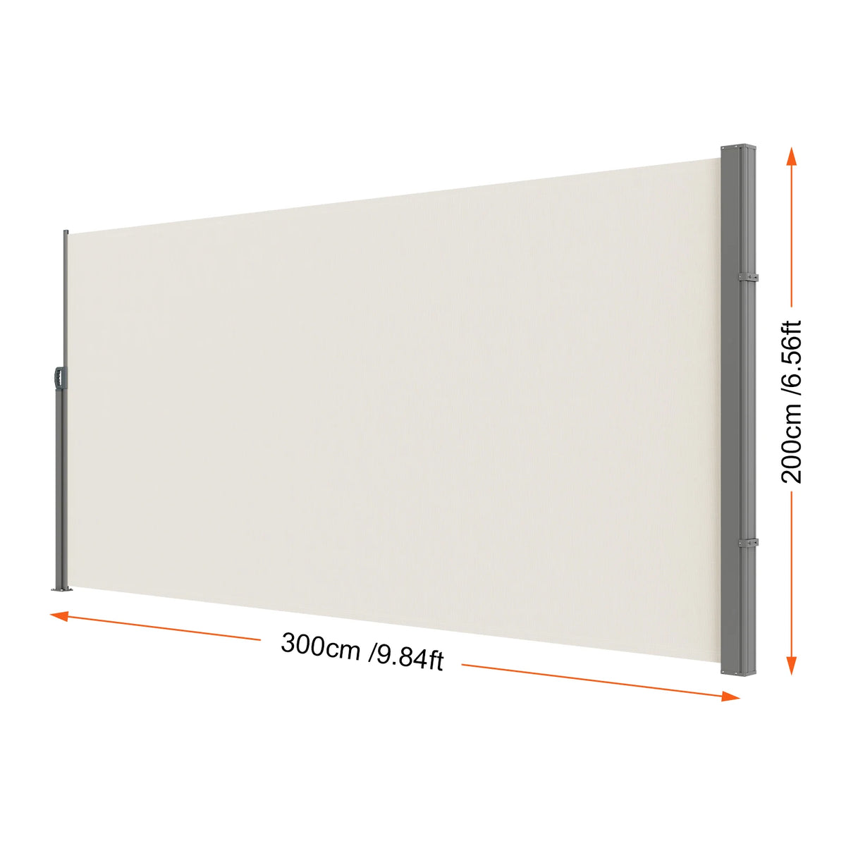 SucceBuy Retractable Outdoor Privacy Screen & Patio Side Awning