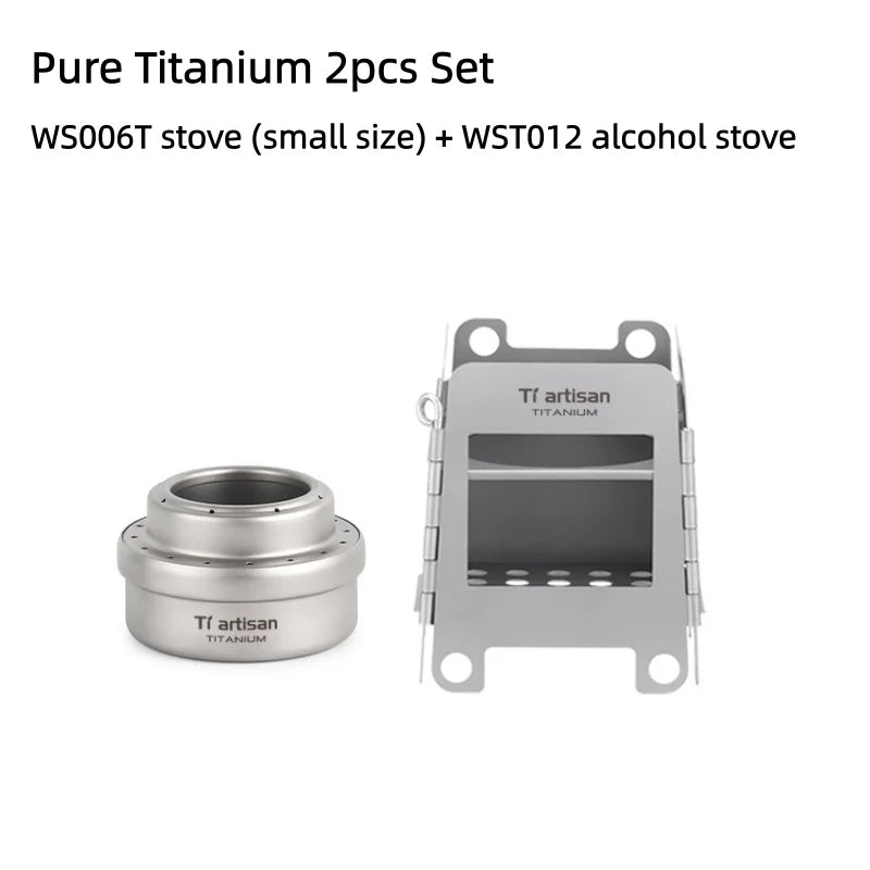 Tiartisan Ultralight Titanium Multi-Fuel Camping Stove – Folding Wood Burner