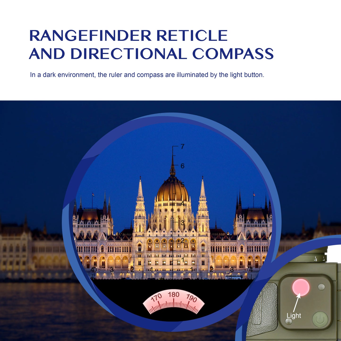 10X50 Binoculars with Rangefinder Compass