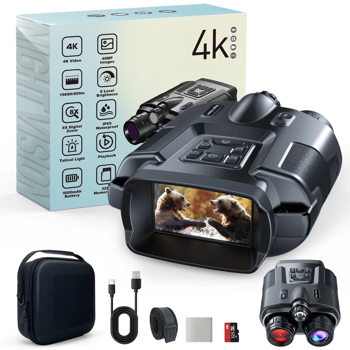 Night Vision Binoculars 4K Infrared 5