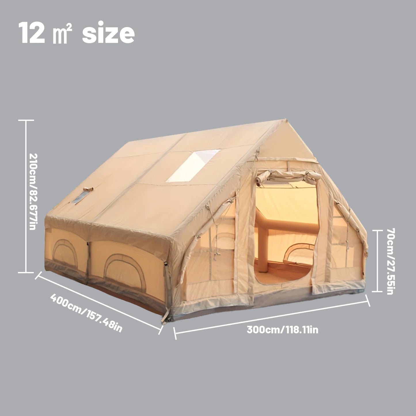 PAKICETUS Inflatable camping tent 4-8 people with windows portable water-resistant camping tent Four season tents