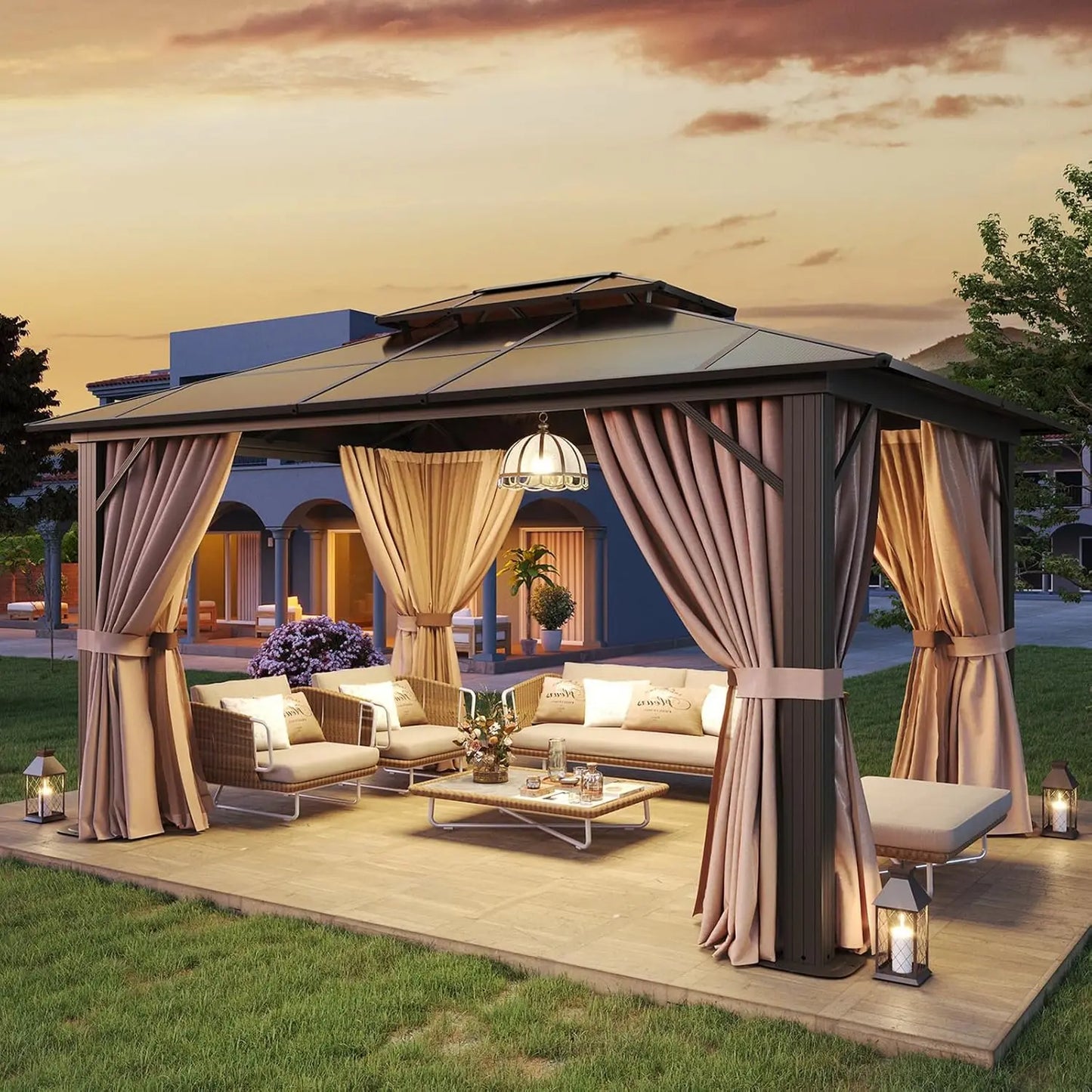 12x10 Hardtop Gazebo Aluminum