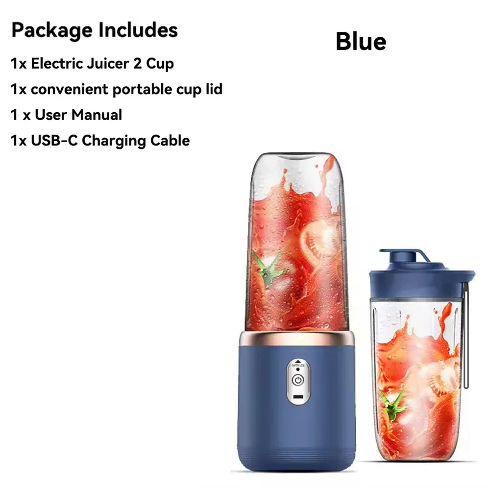Portable Blender Bottle Electric 6 Blades Multifunction
