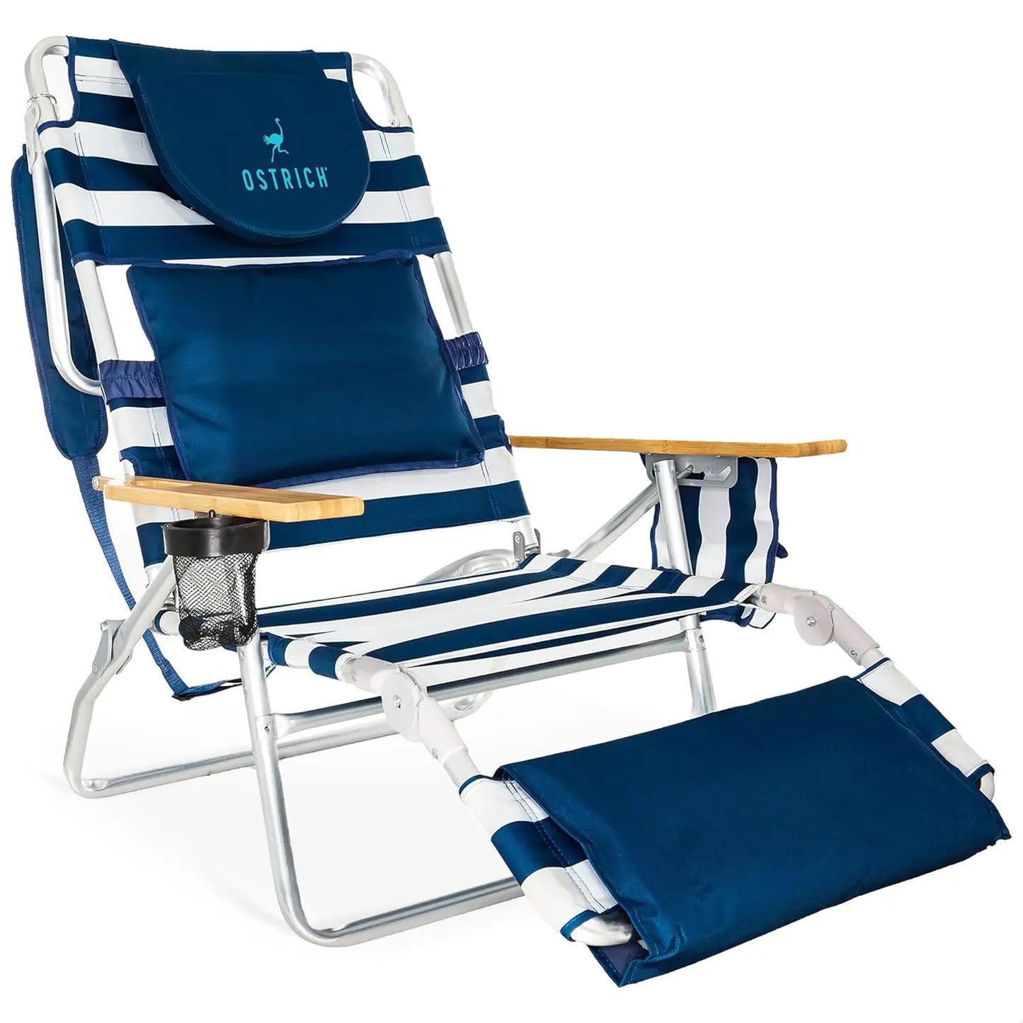 Lightweight Lawn Beach Reclining Lounge Chair with Footrest