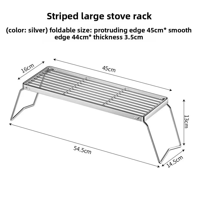 Portable Folding Stainless Steel Campfire Grill – Outdoor Cooking Grate
