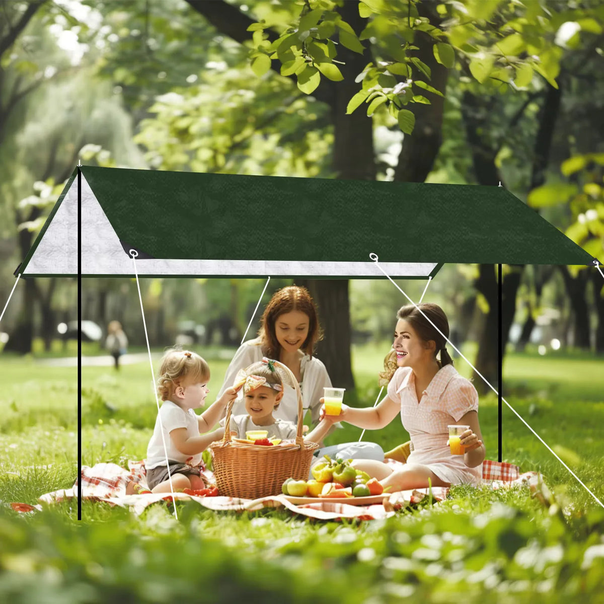 Large Waterproof Camping Tarp & Shade Shelter – 3×3m, 4×3m & 5×3m