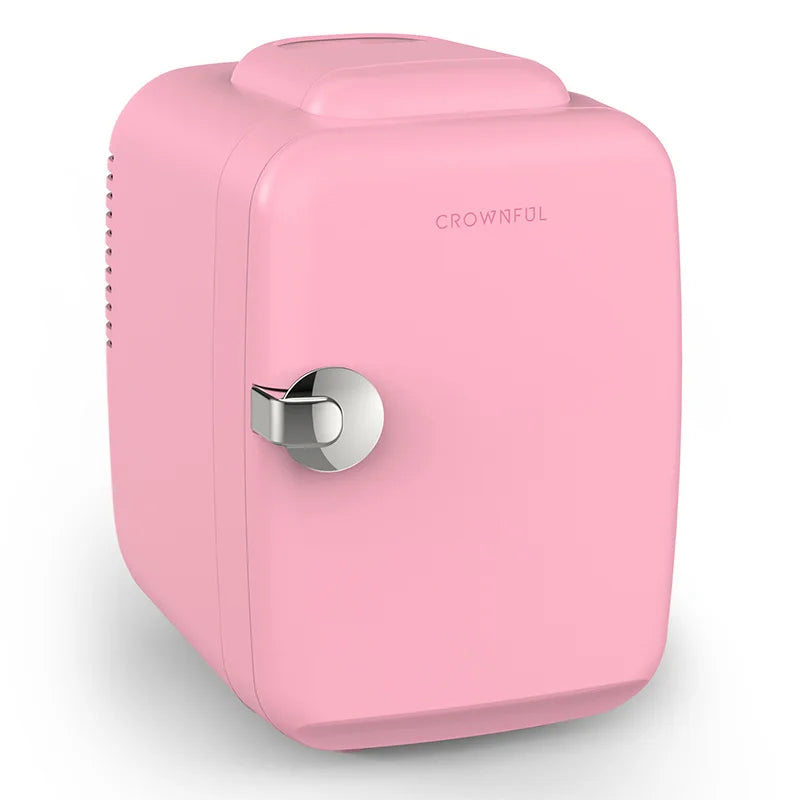 CROWNFUL 4L Portable Mini Fridge – 12V Car Cooler & Warmer