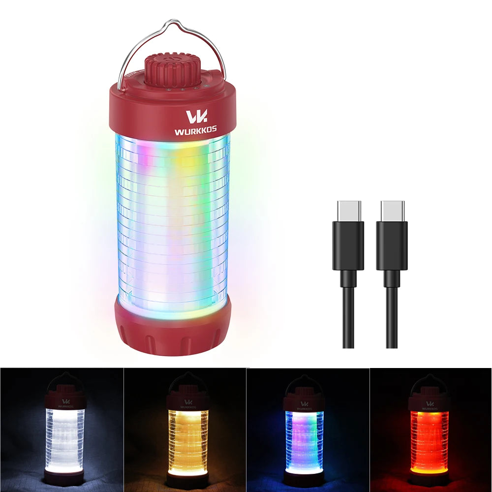 Wurkkos CL01 550LM Rechargeable Camping Lantern with RGB & Power Bank