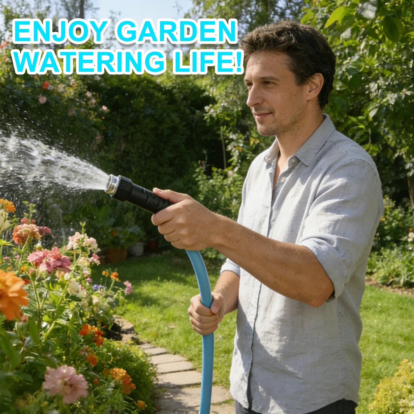 RV Water Hose 15FT Garden Drinking Hoses with Storage Bag Leakproof Anti-Kink