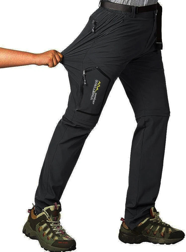 Mens Hiking Convertible Lightweight Quick Dry Zip Off Pants