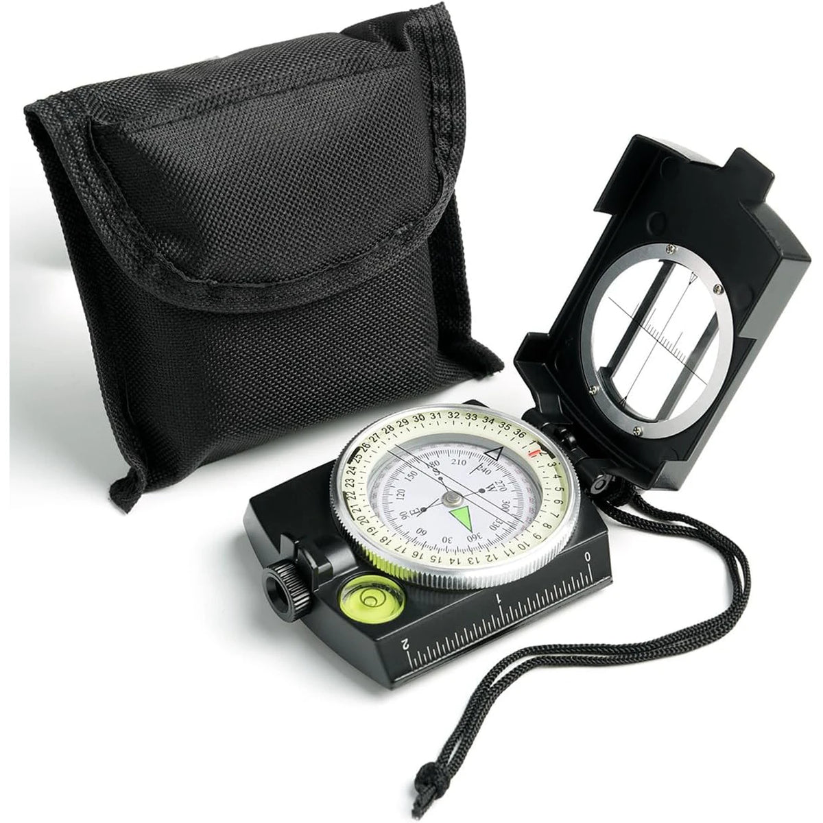Professional Metal Sighting Compass with Luminescent Navigation Display