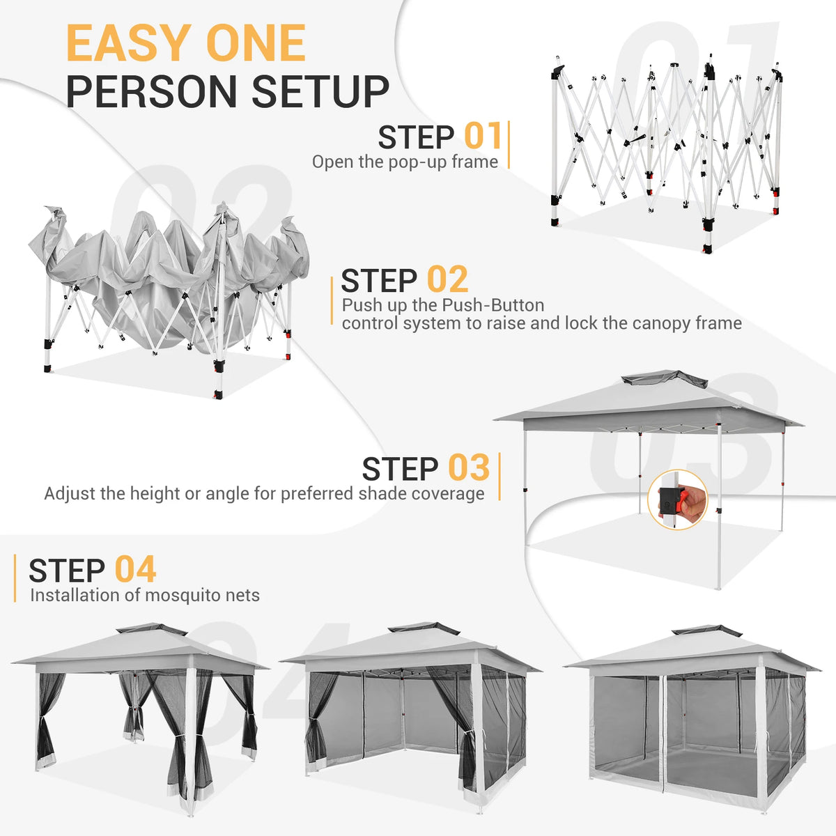 12' × 12' Pop-Up Gazebo Canopy