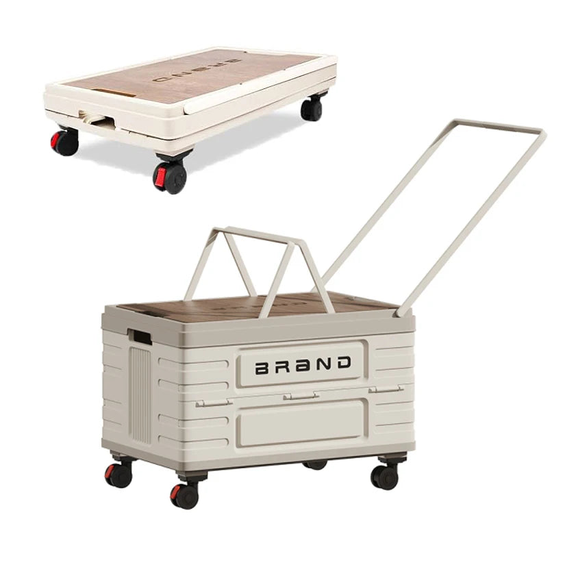 Foldable Rolling Storage Cart – 360° Swivel Wheels & Mobile Organizer