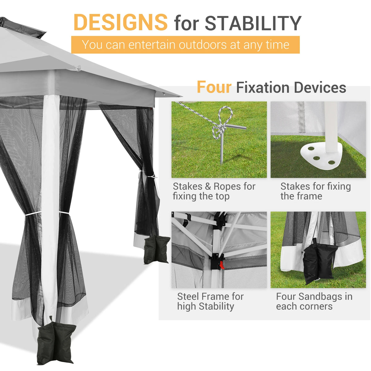 12' × 12' Pop-Up Gazebo Canopy