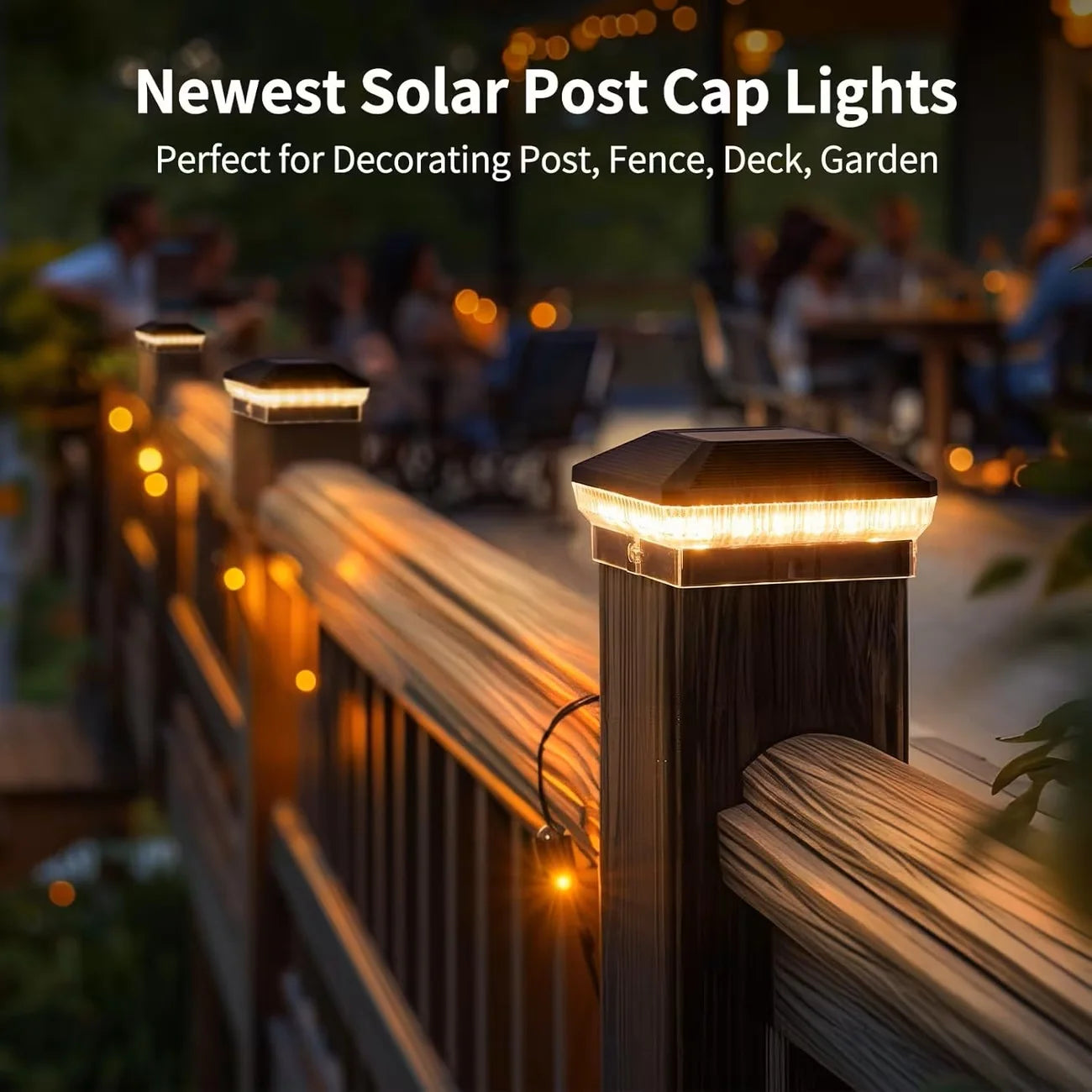 6/12 Pack 4x4 Solar Post Lights Outdoor, 40 LEDs 30 Lumens Fence Post Solar with 3 Modes