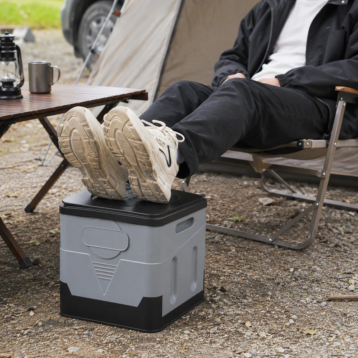 Portable Folding Car Travel Potty with Lid Compact