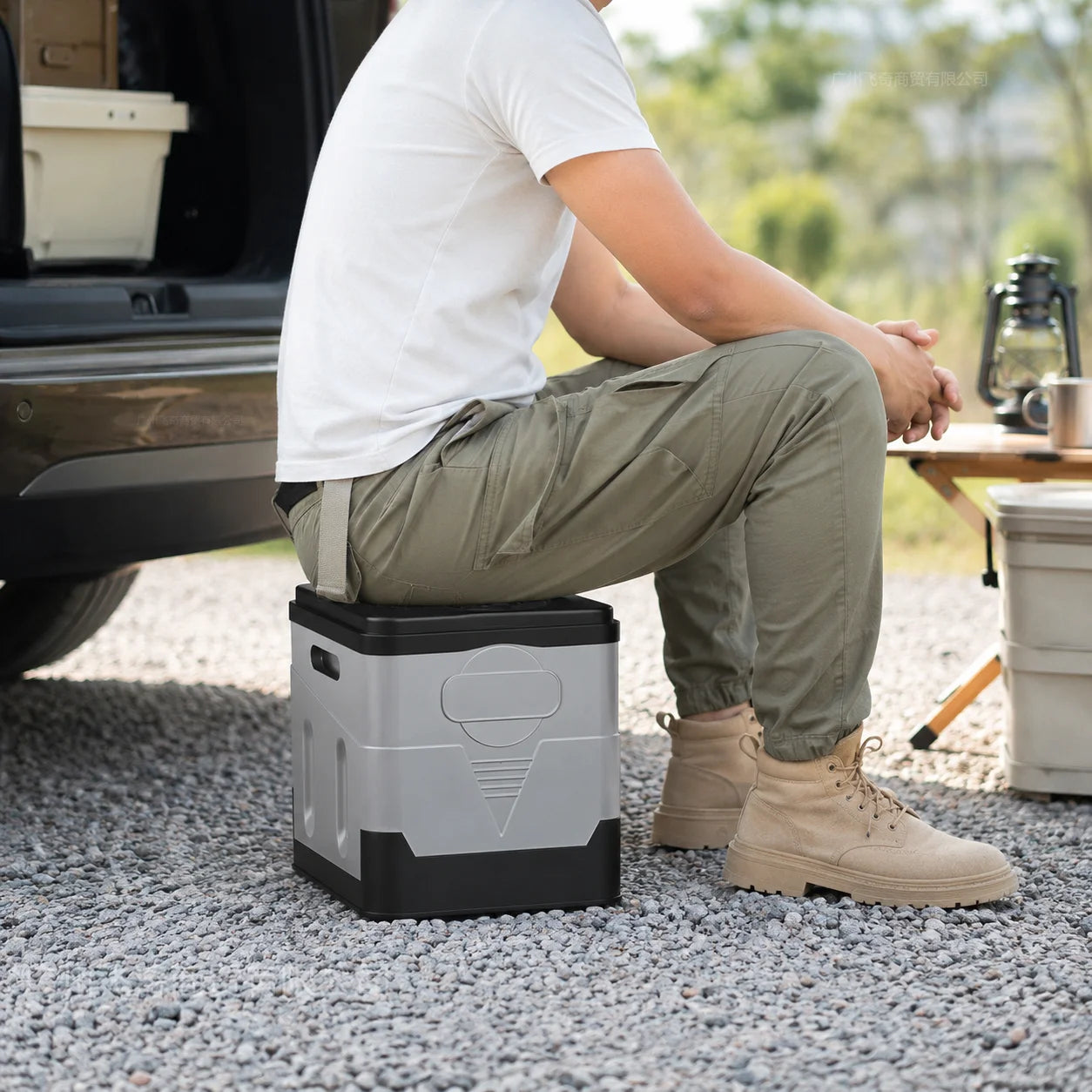 Portable Folding Car Travel Potty with Lid Compact