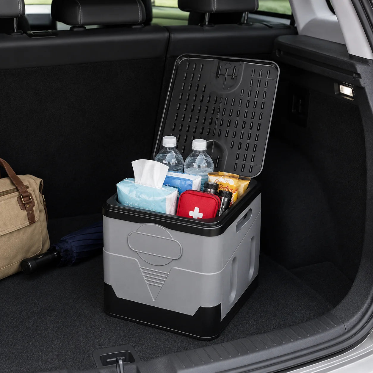Portable Folding Car Travel Potty with Lid Compact