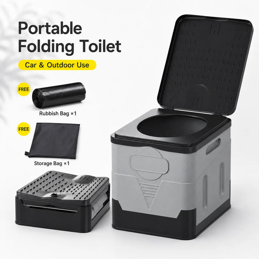 Portable Folding Car Travel Potty with Lid Compact