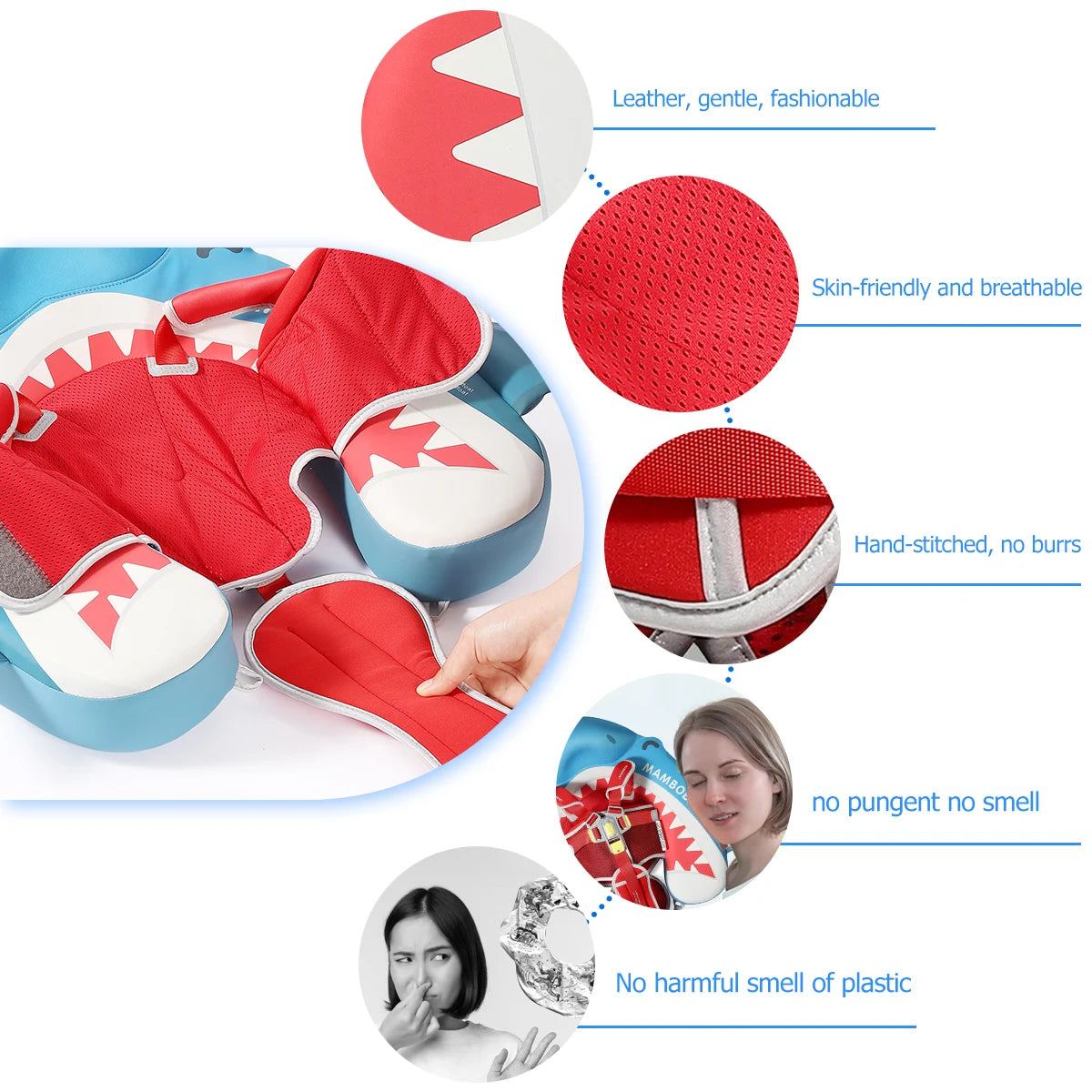 Mambobaby Baby Pool Float  For Infant Non-Inflatable Natation Buoy With Parasol