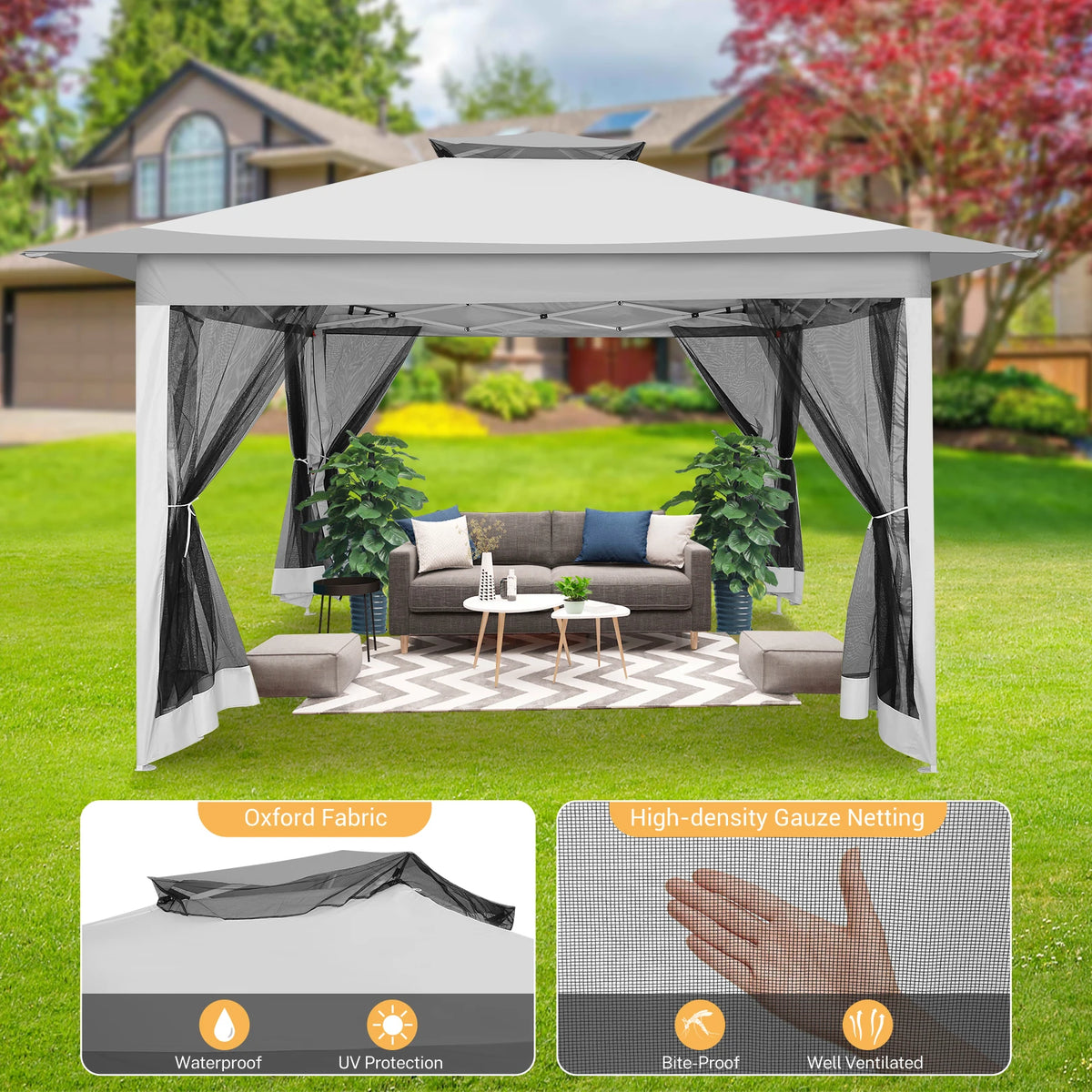 12' × 12' Pop-Up Gazebo Canopy