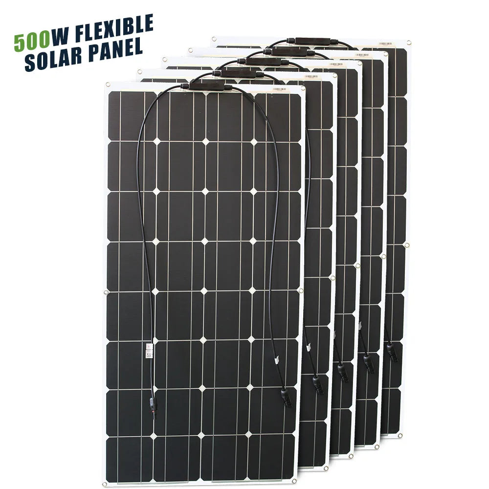 12V Flexible  Waterproof Solar Panel 600W 100W 200W 300W 400W 500W