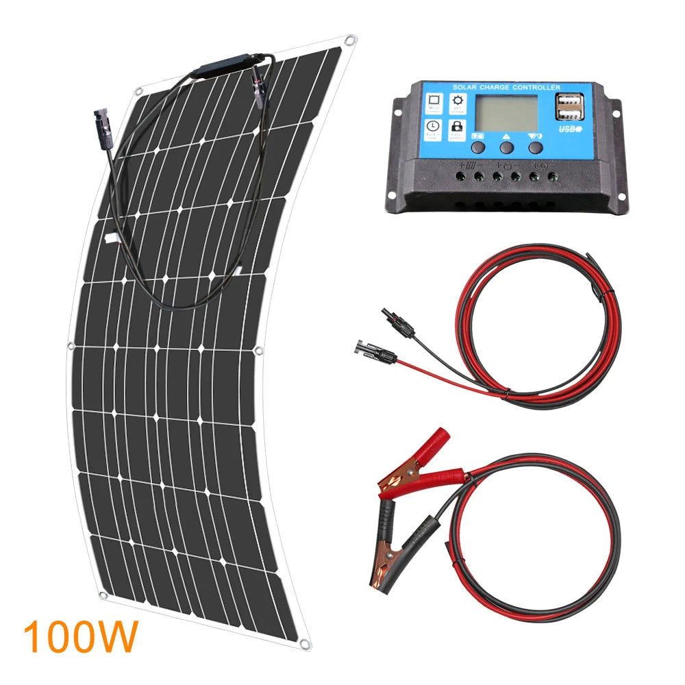 12V Flexible  Waterproof Solar Panel 600W 100W 200W 300W 400W 500W