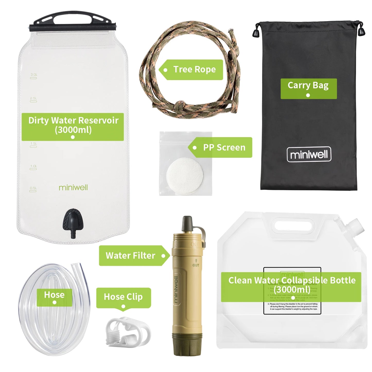 Portable Survival Outdoor Water Filter