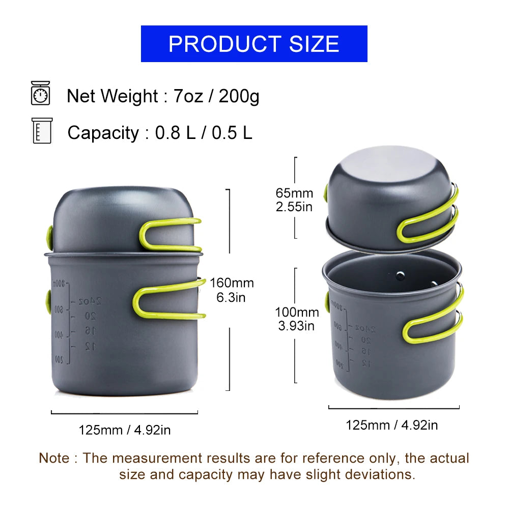 Ultralight Camping Cooking Pot Set