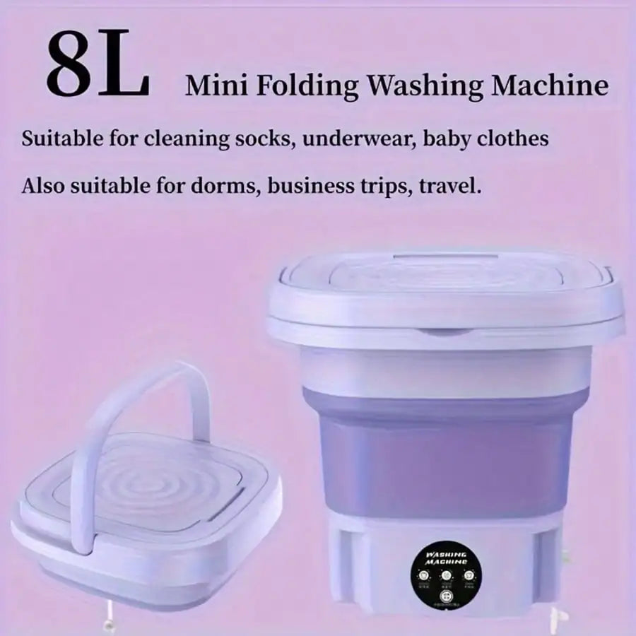 Foldable Mini Washing Machine, Portable Compact Washer