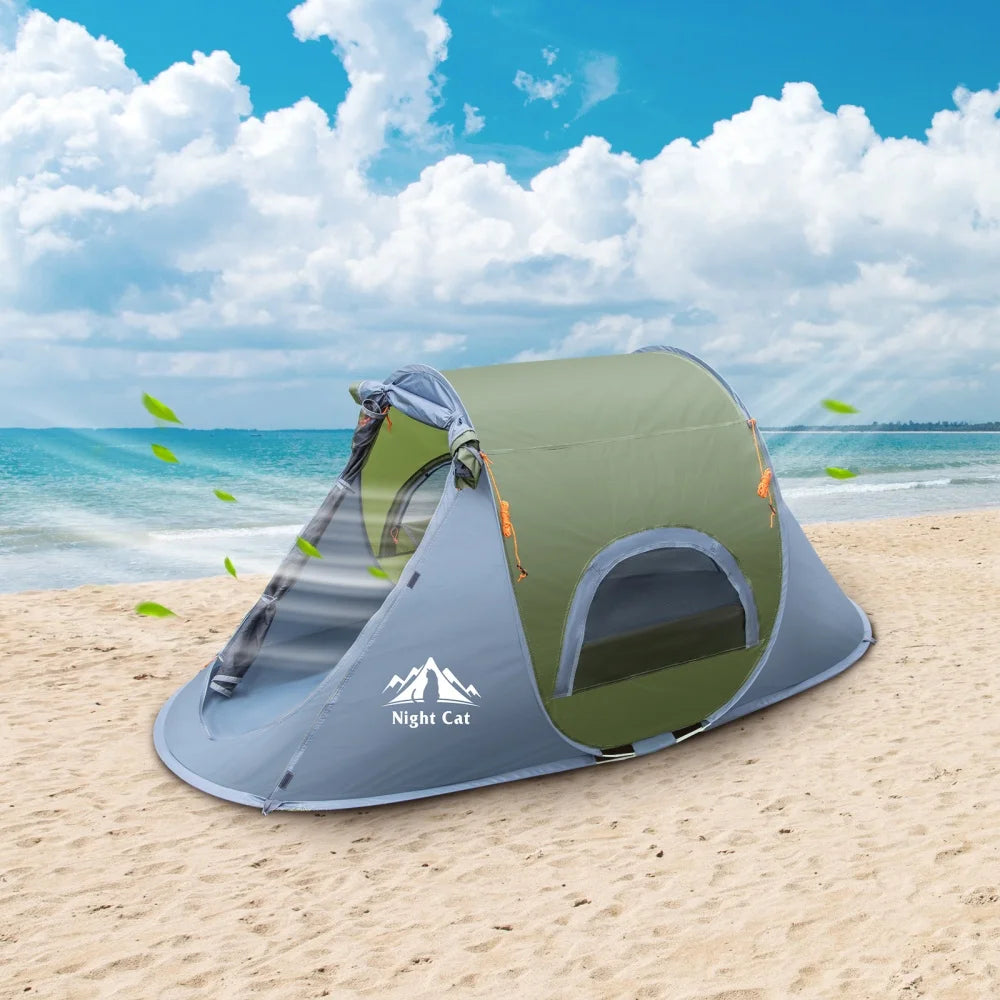 Night Cat 1-Person Instant Pop-Up Camping Tent – Quick Setup Solo Shelter