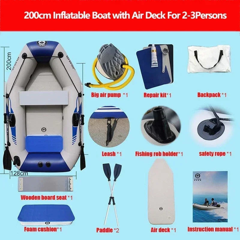 Inflatable Fishing & Recreation Boat – 5.7–12 FT with Air Deck