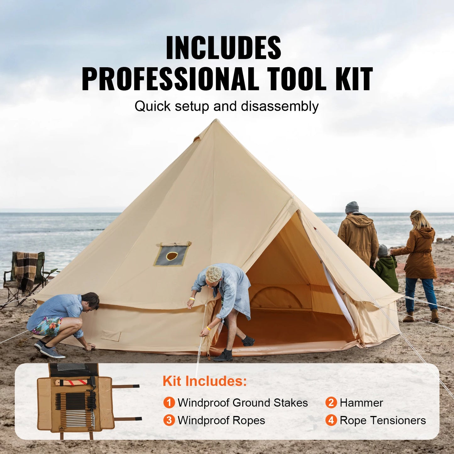 4 Seasons 5m Yurt Canvas  Holds up to 8 People