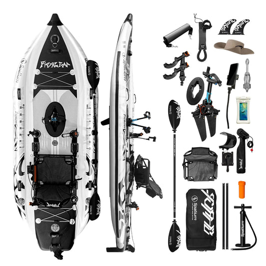 Spatium FishLeap 11.5' Inflatable Pedal Drive Fishing Kayak with Motor