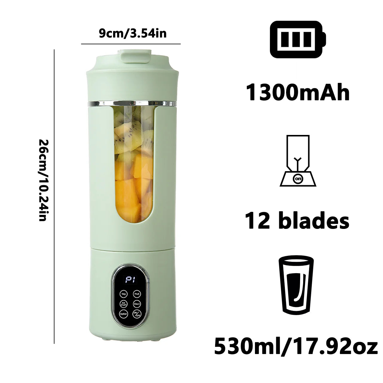 Portable Juicer Wireless USB Charging Crushed Ice