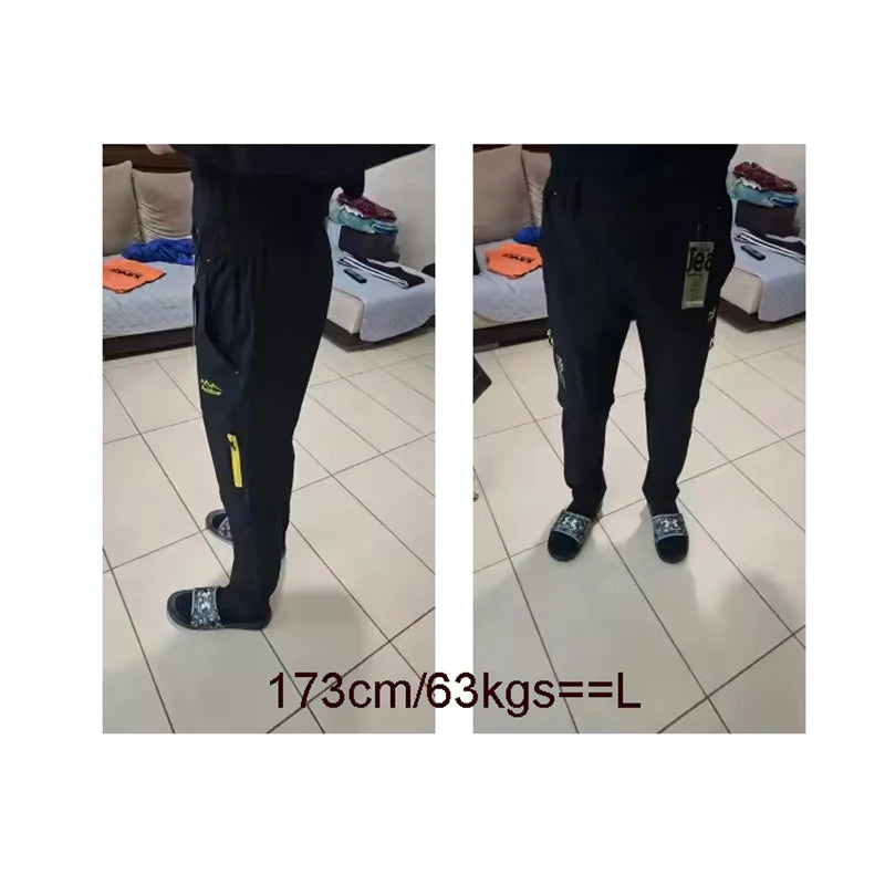 Mens Hiking Convertible Lightweight Quick Dry Zip Off Pants