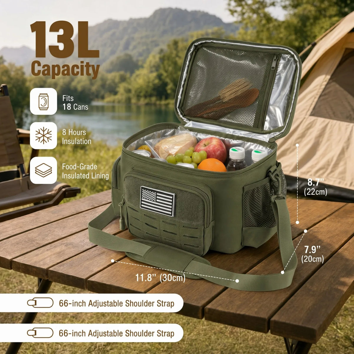 Insulated Tactical Cooler Bag – Leak-Resistant & Durable