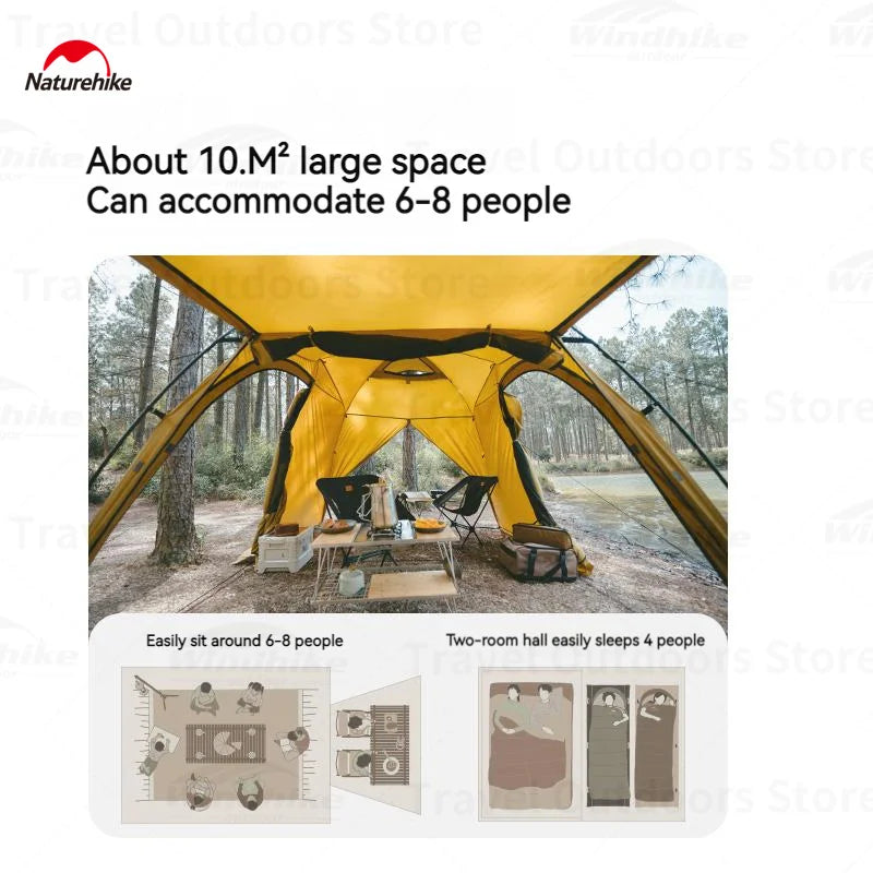 Camping Tent 2 People 4 Season Tent Ultralight PU2000mm Outdoor Travel iking Tent With Chimney Screen Window