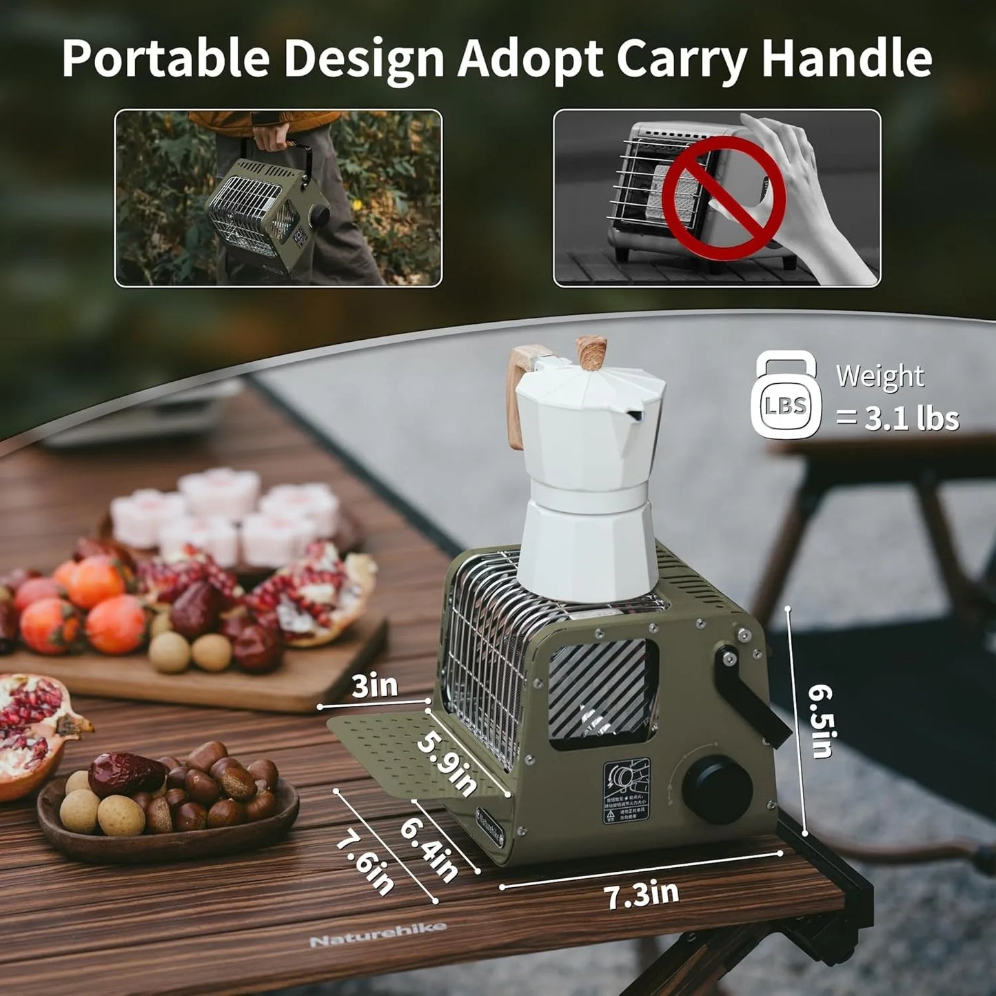 Portable Space Heater for Indoor & Outdoor Use