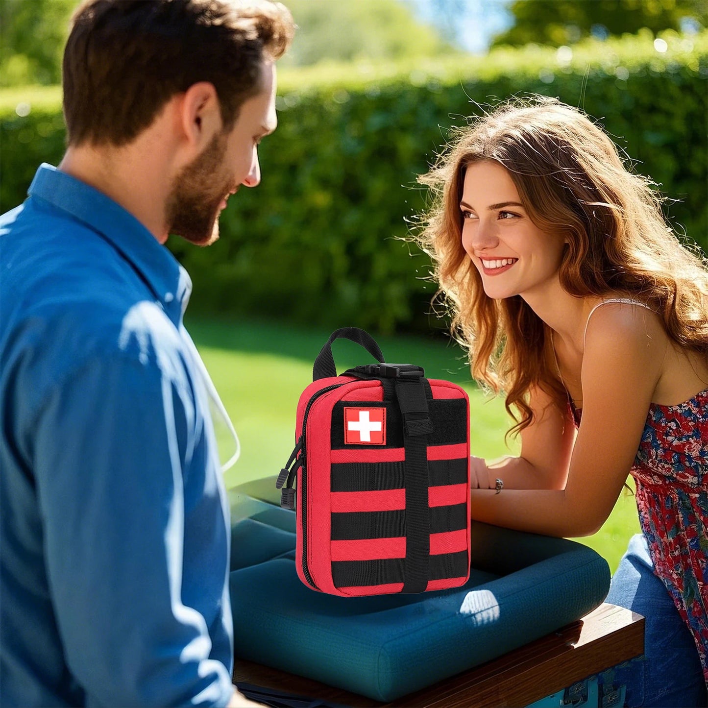 379pcs First Aid Kit Portable Emergency Bag,