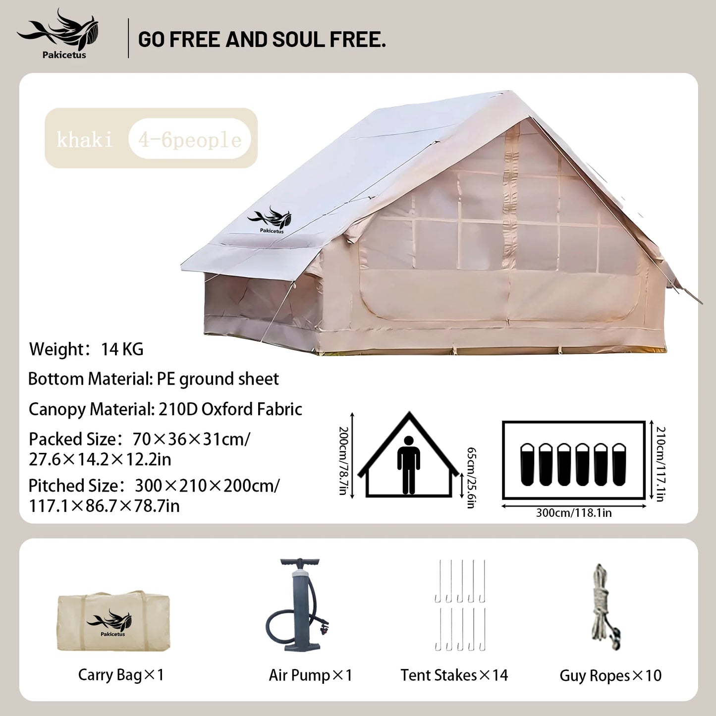 4-8 Person Inflatable Tent