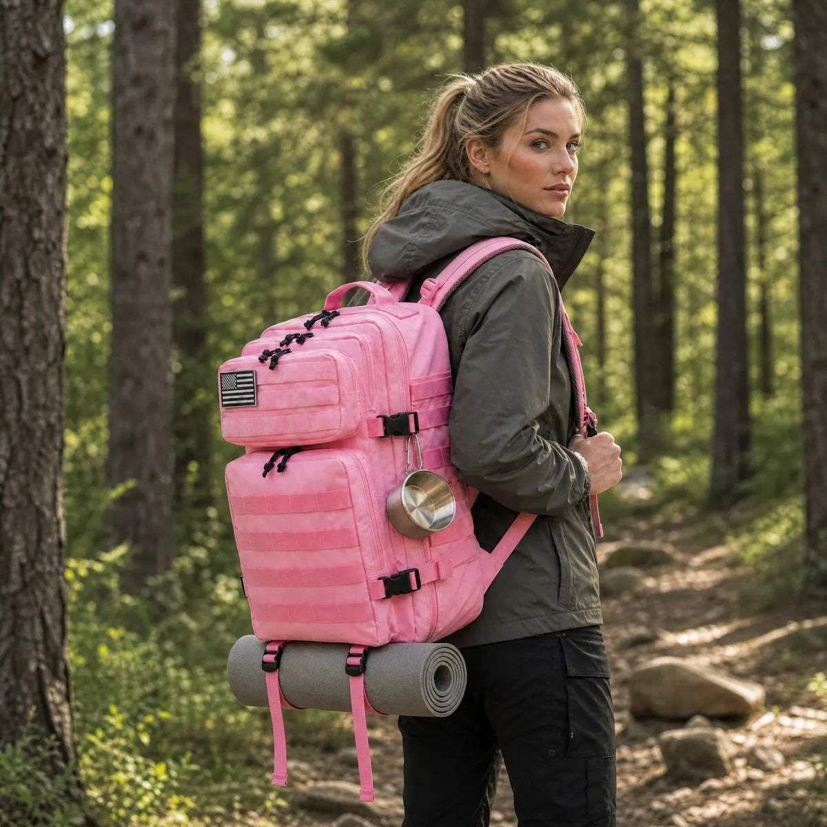 45L Tactical Travel Backpack with Multi-Pocket Storage