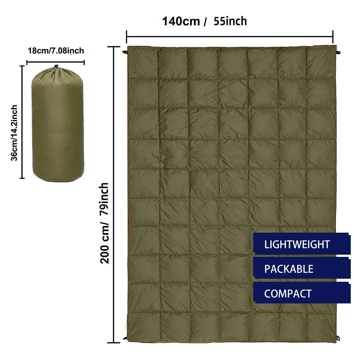 Lightweight Puffy Camping Blanket