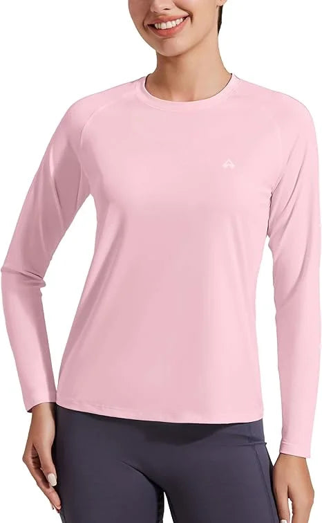 Womens Camp Hiking Long Sleeve T-shirt  SPF UV Protection