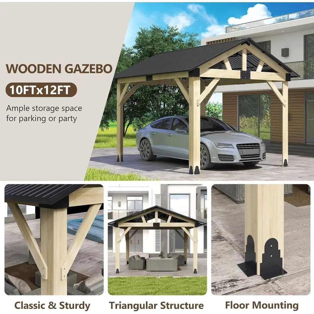 Wooden Gazebo 10'x12