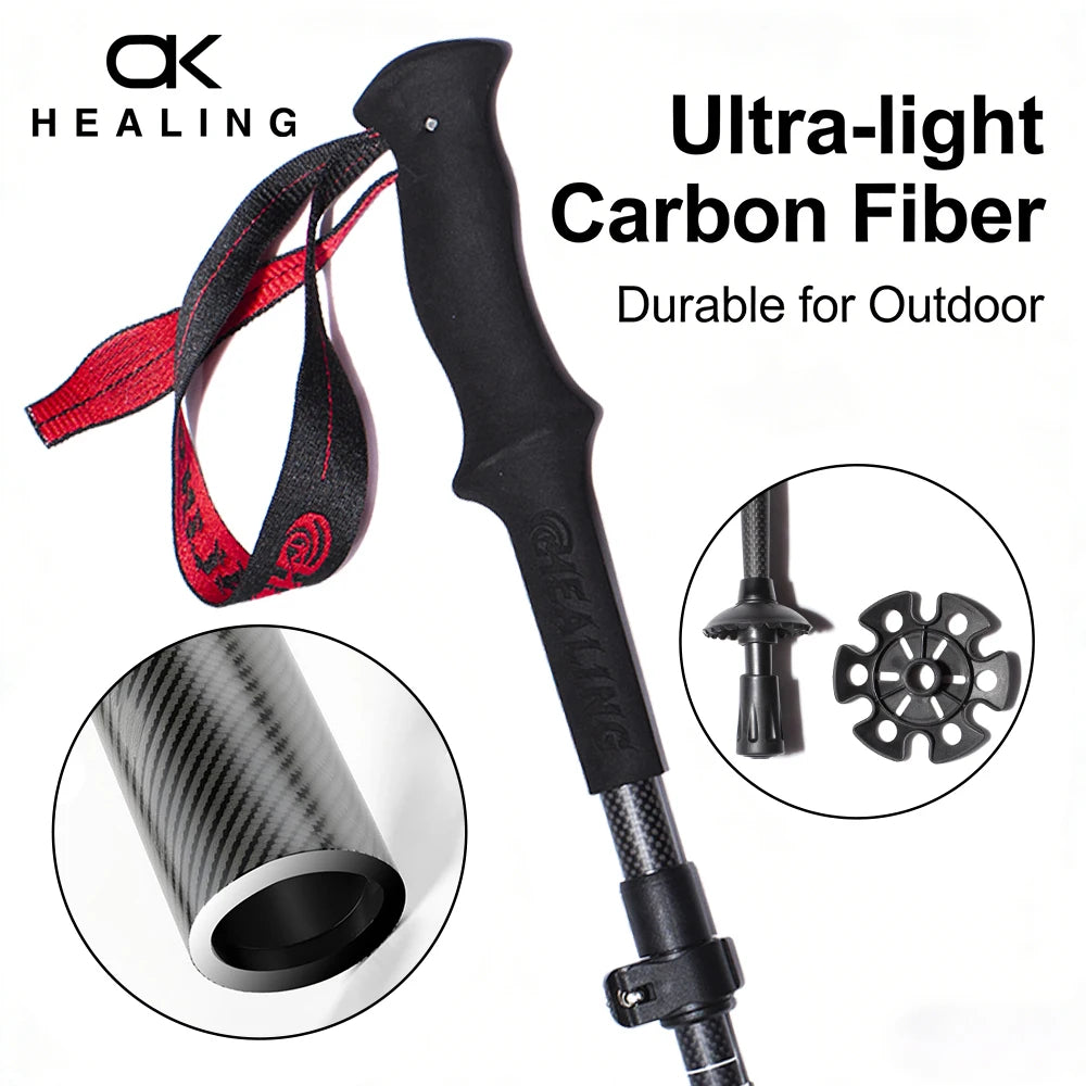 Ultralight Carbon Fiber Folding Trekking Poles