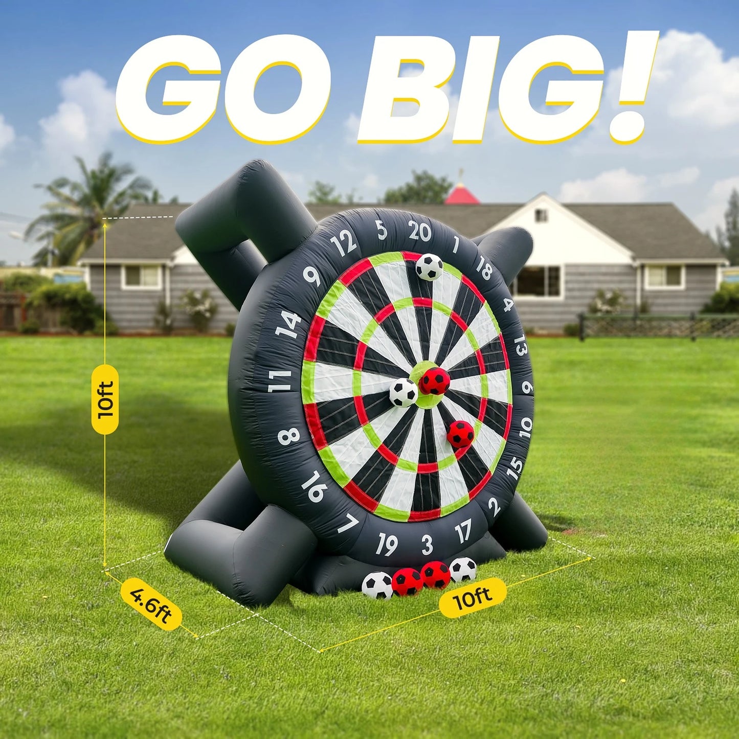 Outdoor Inflatable Games Inflatable Dart Board. Large Backyard Party Sports Game for Family Events
